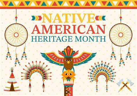 Native American Heritage Month Day Vector Illustration With Celebrate