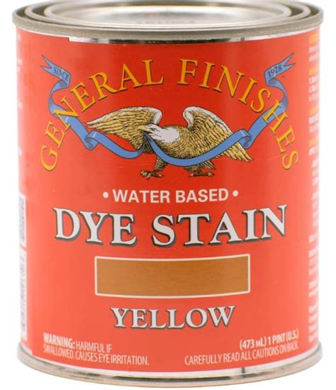 General Finishes Water Based Dye Stain Yellow Quart