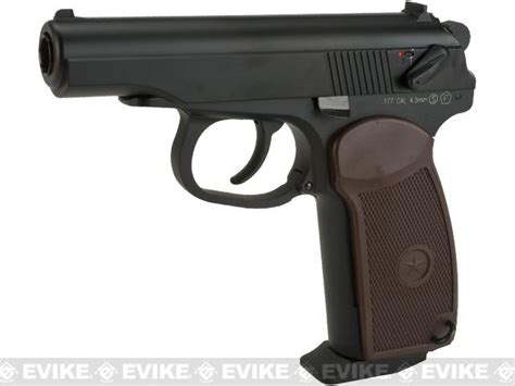 Kwc Co2 Powered Russian Makarov Pm Blowback 4 5mm Air Pistol Color Black More Air Gun