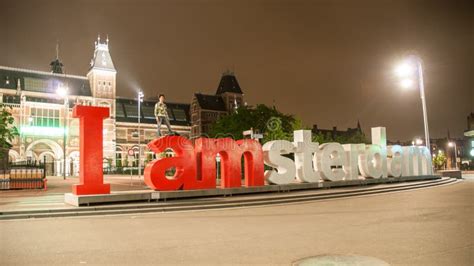 The Rijksmuseum Amsterdam Museum with the Words I AMSTERDAM Editorial ...