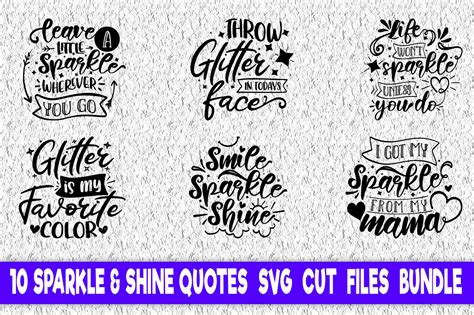 Sparkle Shine Quotes Graphic By Svg Bundle Creative Fabrica