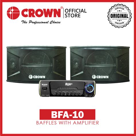 CROWN BFA 10 KARAOKE AMPLIFIER WITH BAFFLES Shopee Philippines