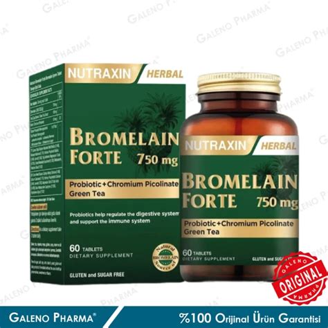 Nutraxin Herbal Bromelain Forte Mg Tablet Galeno Pharma