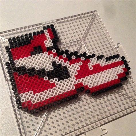 Nike Shoe Perler Beads By Loveandpeas Diy Perler Beads Perler Bead