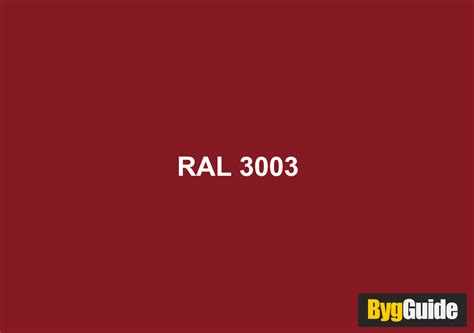 RAL 3003 Rubin rød BygGuide