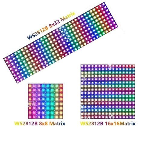 Huadin Individually Addressable Flexible With Ic Ws2812b 8x8 16x16 8x32