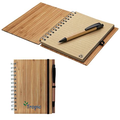 Bamboo Notebook And Pen Customization Options Deluxe Deluxe