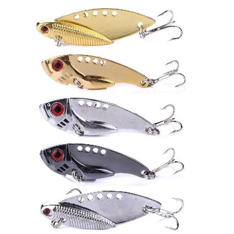 Hiumi Pc Classic Metal Vib Lures Cm G Spinner Spoon Sequins Fishing