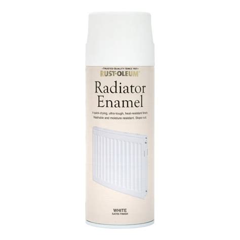 Rust-Oleum Radiator Spray Paint - Enamel White Satin – Paint Online