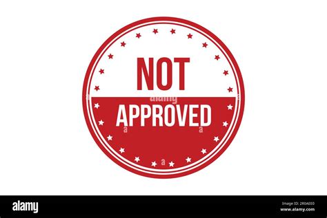 Not Approved Rubber Stamp Red Not Approved Rubber Grunge Stamp Seal