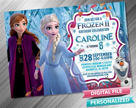 Frozen 2 Anna & Elsa Invitation