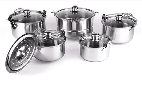 Juego De Ollas Con Tapa Hot Spot Z C Acero Inoxidable Lts Cm