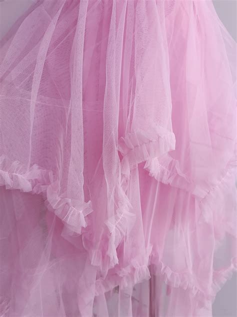 Pink Tulle Skirt Fairy Renaissance Skirt Ruffle Layered Cake Tulle