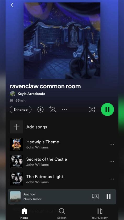 Spotify Playlist Ravenclaw Common Room Harry Potter Hogwarts House