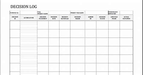 Decision Log Template A Guide To Smarter Decision Making My Excel