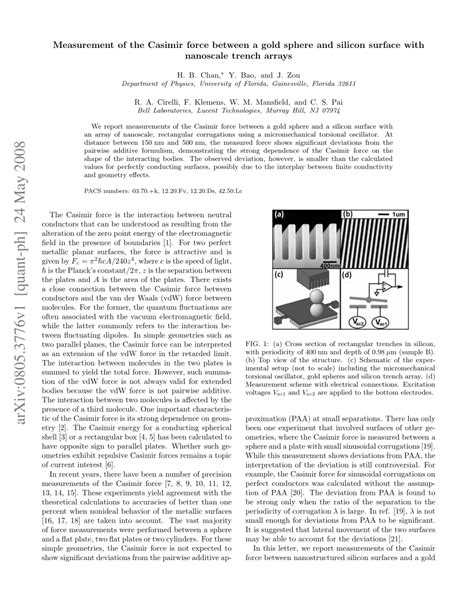 PDF Erratum Measurement Of The Casimir Force Between A Gold Sphere