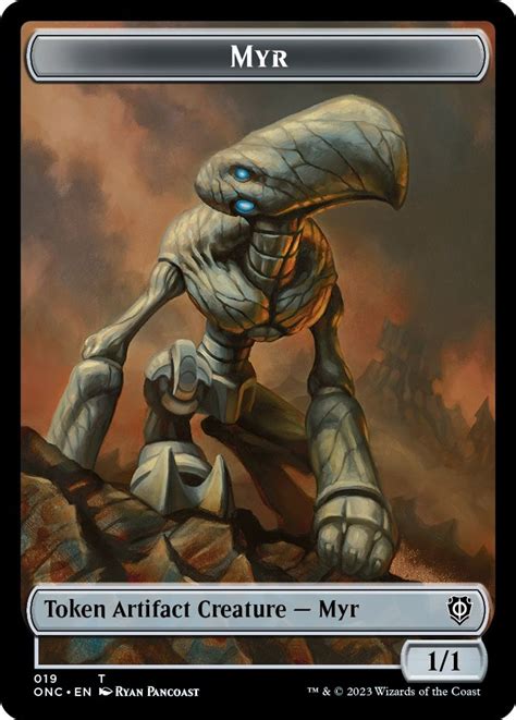 Myr Thopter Double Sided Token Commander Phyrexia All Will Be