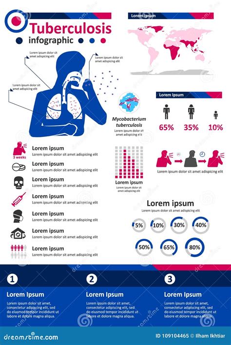 Informationen Zu Tuberkulose Symptomen Infografik Vektor Kunst Hot