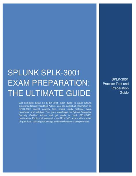 PPT Splunk SPLK 3001 Exam Preparation The Ultimate Guide PowerPoint