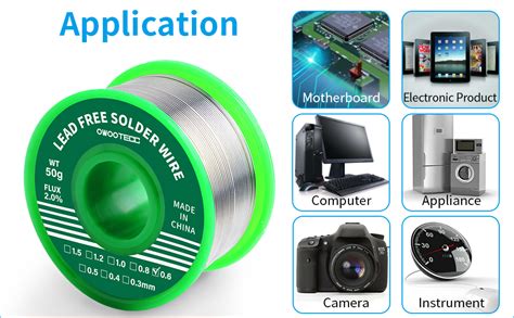 Owootecc Filo Di Saldatura Senza Piombo Con Nucleo Di Colofonia Per