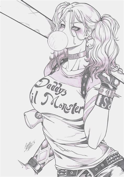 Harleyquinn By Dannith On Deviantart Harley Quinn Drawing Harley