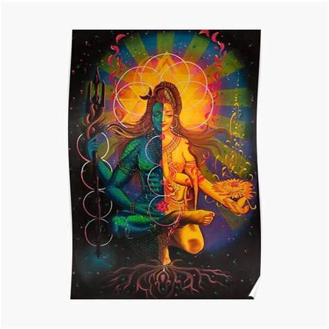 "Lord Shiva Ardhanarishvara form" Poster for Sale by SimplySober ...