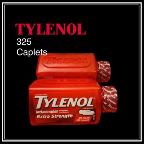 Tylenol Extra Strength Mg Acetaminophen Caplets Pain Fever