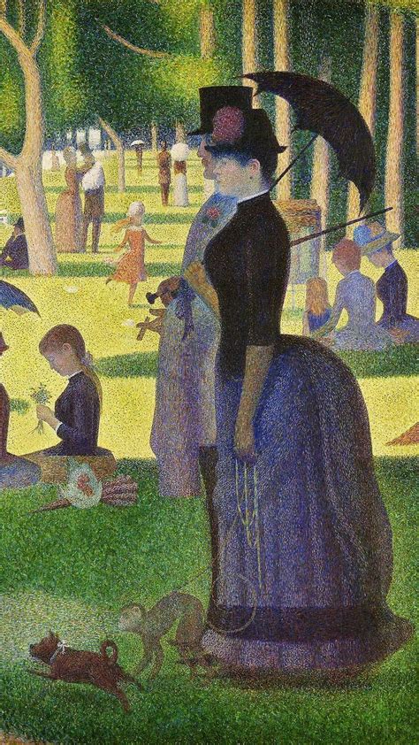 Seurat Art Iphone Wallpaper Mobile Background A Sunday On La Grande