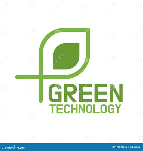 Green Technology Leaf Energy Modern Logo Concept Design Stock Vector