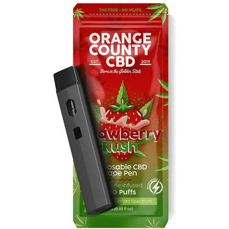 Orange County Cbd Vape Pen Strawberry Kush 600 Mg Cbd 1 Ml