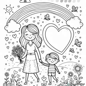 Coloriage Pour Maman Des Dessins Colorier Avec Amour T L Charger