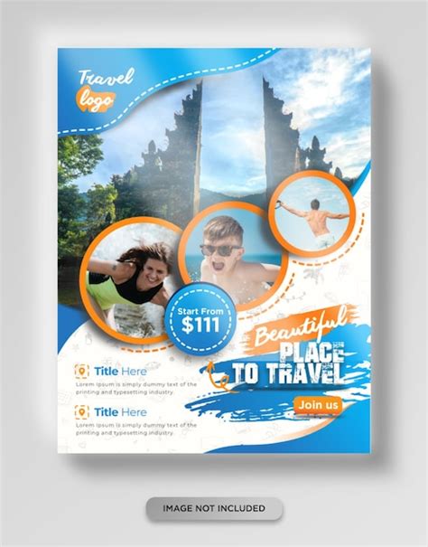 Premium Vector A Flyer For Travel That Is For A Travel Company