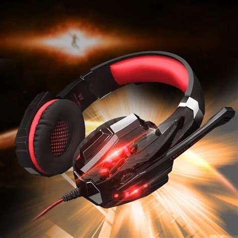 Casque De Jeu Kotion Each G Avec Lumi Re Led Et Microphone Noir