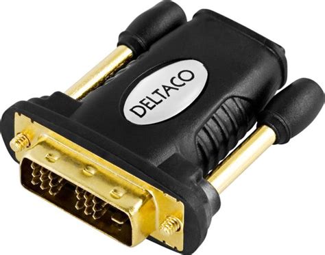 Deltaco HDMI Naar DVI D Adapter Full HD 60Hz HDMI 19 Pin Vrouwelijk