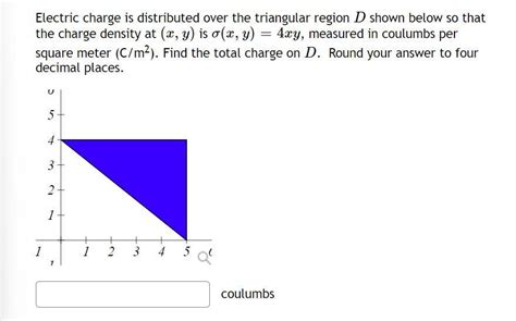 Solved Electric Charge Is Distributed Over The Triangular Chegg