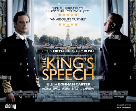 COLIN FIRTH, GEOFFREY RUSH POSTER, THE KING'S SPEECH, 2010 Stock Photo ...