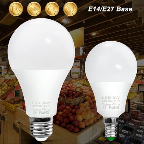 E14 หลอดไฟ Led 220v Led โคมไฟ E27 20w Led หลอดไฟ 3w 6w 9w 12w 15w 18w