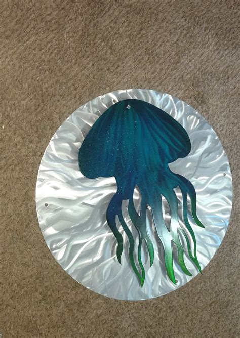 Jellyfish Wall Art Jellyfish Wall Sculpture Custom Metal Etsy