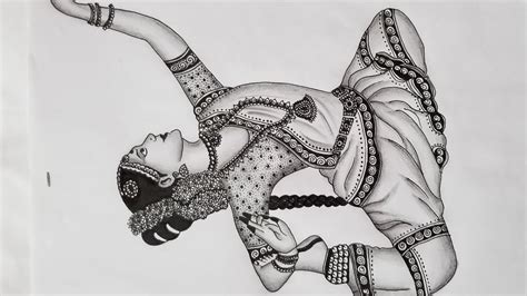 How To Draw MANDALA ART Inspired By Indian Traditional Dance