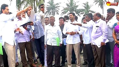 Cm Ys Jagan Visuals At Swarnamukhi River Cm Ys Jagan Visits Flood