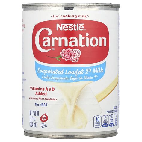 Carnation Milk Evaporated Lowfat 2 Milk 12 Fl Oz 354 Ml