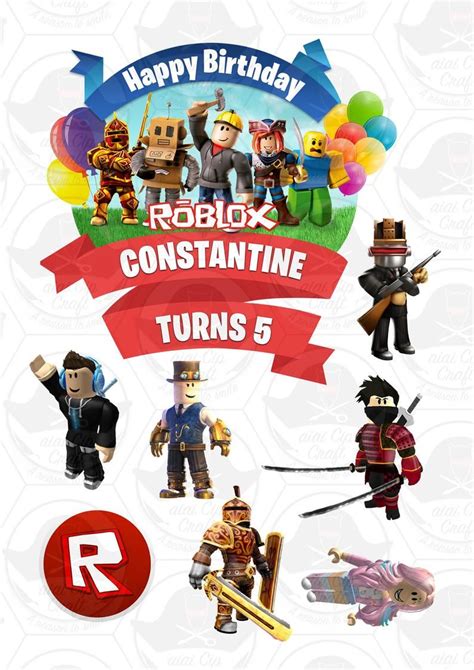 Roblox Cake Topper Printable