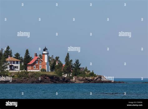 Eagle Harbor Lighthouse On Lake Superior In Michigans Upper Peninsula