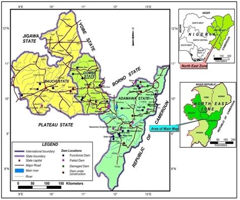 Map Of Northeastern Nigeria Showing Dam Locations And Status Download Scientific Diagram