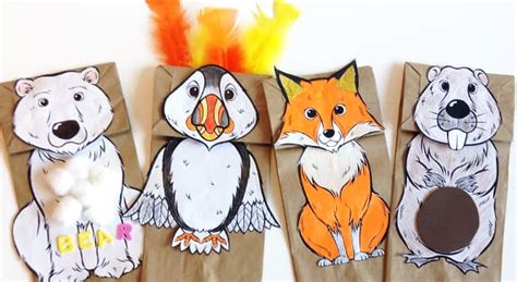 Canadian Animal Paper Bag Puppets | Play | CBC Parents