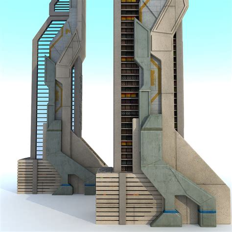 3d Model Sci Fi Futuristic Building