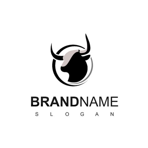 Vector de diseño de logotipo de toro Vector Premium