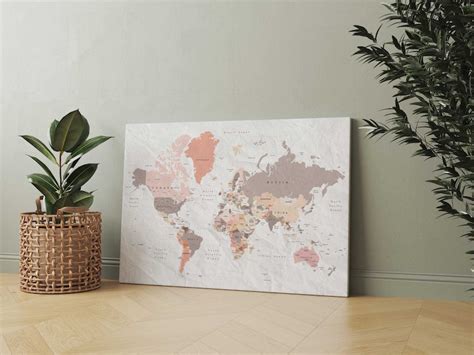 Printable World Map, Wall Art, Home Decor, Large Digital Download ...