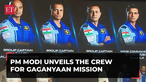 Gaganyaan Mission Update Pm Modi Unveils Crew Of Astronauts For Isro