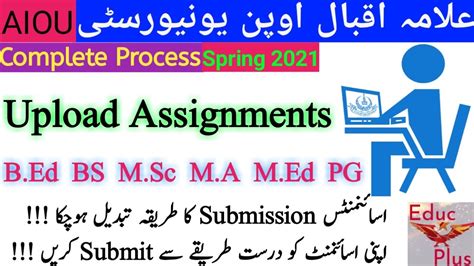 AIOU How To Submit Assignment Spring 2021 New Process For